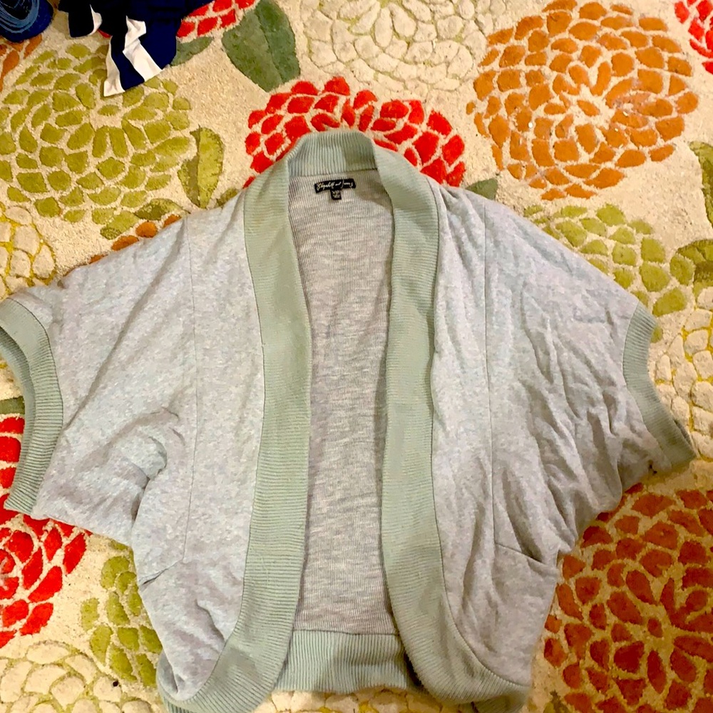 Elizabeth and James heavy grey knit shrug